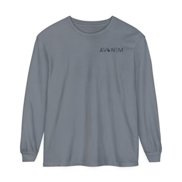Avonem Women Garment-dyed Long Sleeve T-Shirt