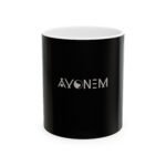 Avonem Black Ceramic Mug, (11oz, 15oz)